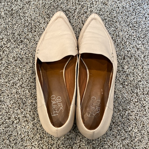 Franco Sarto Women's Cream Leather Loafers, 8.5 - Picture 2 of 5